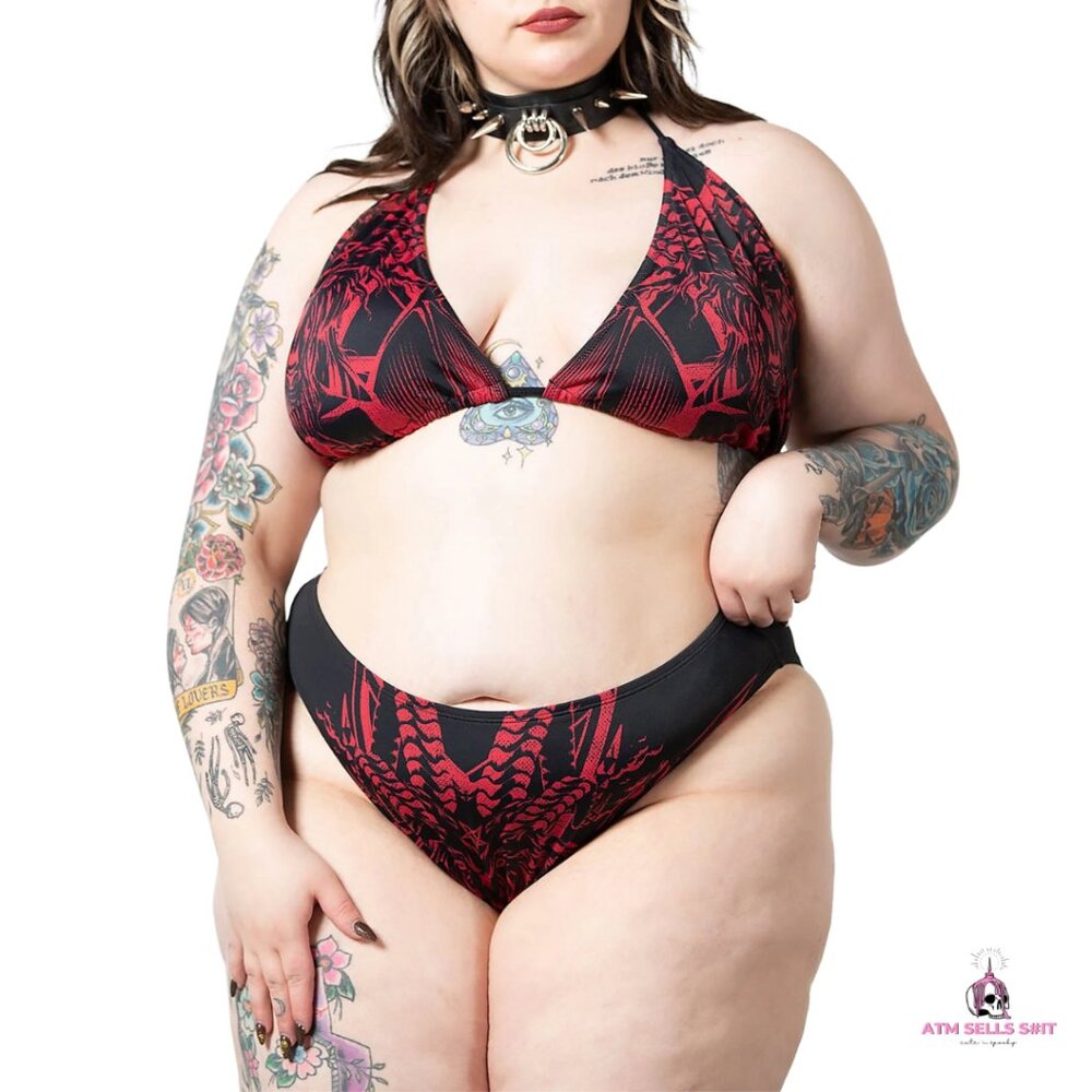 NWT Killstar Beast Babe 2-Piece Bikini Swimsuit Plus Size 4X
